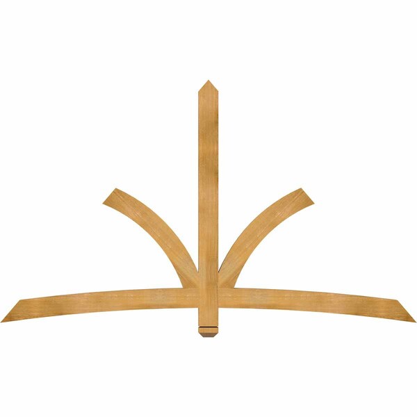 Ekena Millwork Davenport Rough Sawn Timber Gable Bracket, Western Red Cedar, 84"W x 49"H x 2"D x 4"F, 14/12 Pitch GBW084X49X0204DAV00RWR - main